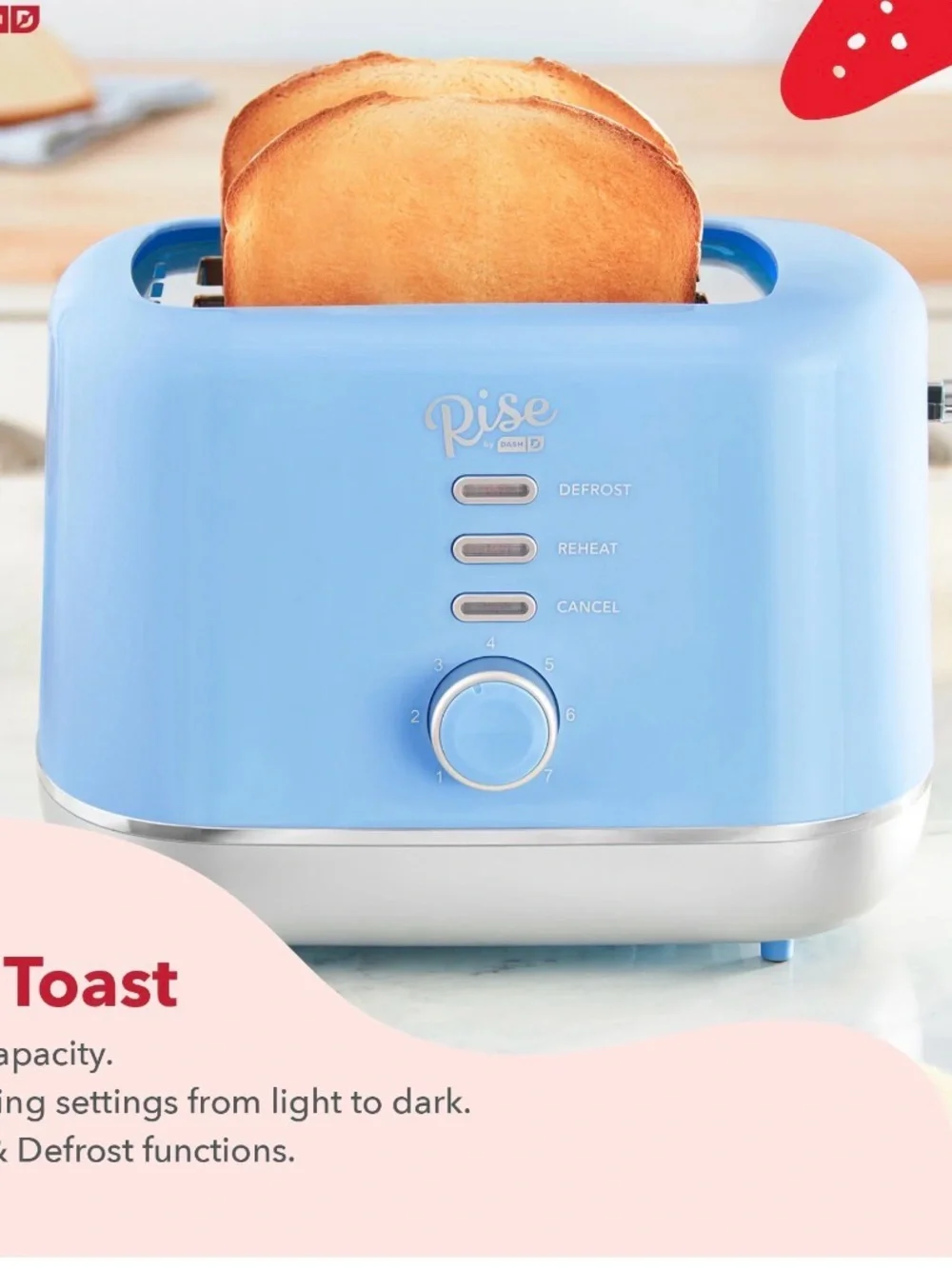 2NWT! Rise and Dash Waffle Maker & Rise and Dash Toaster!! Still in original box